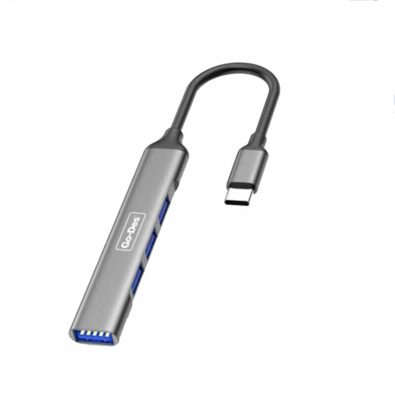 Go Des GD-UC702 Type-C Uçlu 4 in 1 Çoklu USB İstasyonu - 1 Go Des GD-UC702 Type-C Uçlu 4 in 1 Çoklu USB İstasyonu - 1